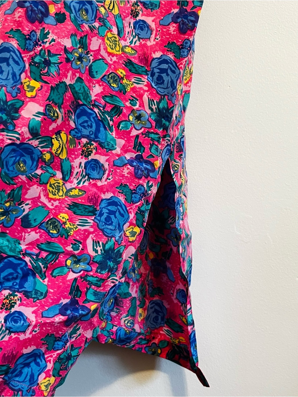 Vintage Victoria’s Secret 100% Silk Floral Maxi Dress Pink Blue Sleeveless Flowy - Picture 7 of 8